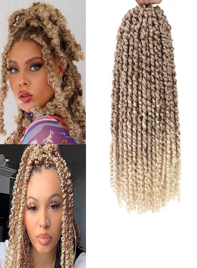 Flagship Short Passion Twist Hair 10 Inch 27/613 Ombre Blonde Pre-twisted Passion Twists Crochet Hair Pre-looped Curly Crochet Hair for Black Women (7Packs,27/613) - Image 1